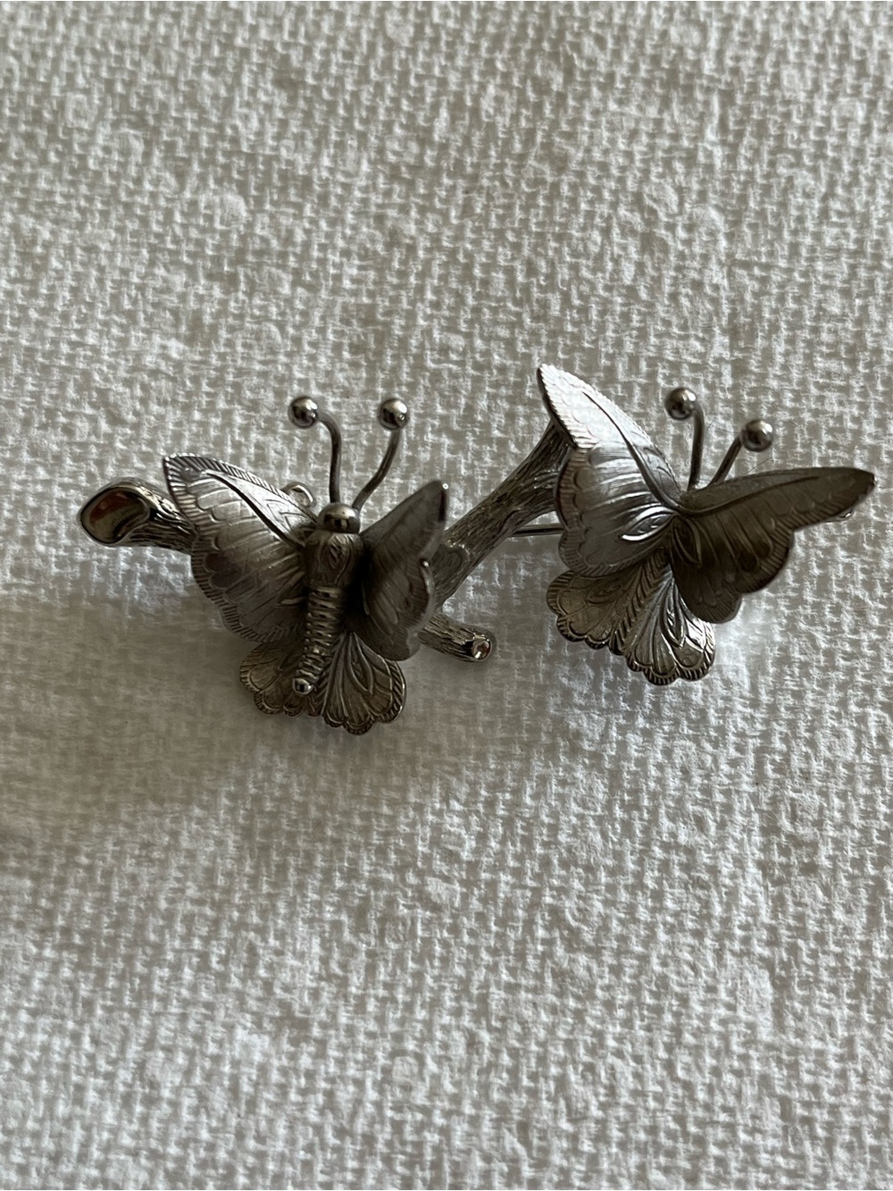 Giovann Silver Butterfly Brooch Pin